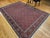 Vintage Bidjar Rug, Hand-Knotted Wool, Allover Herati Geometric Pattern, Red & Navy, 7x10 For Sale In Chicago - Image 6 of 18