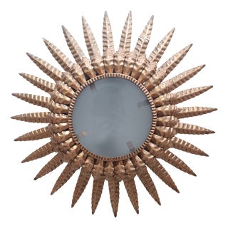 Metal Sunburst Ceiling Fixture, 1950s For Sale