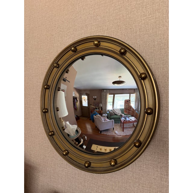Mid 20th Century Vintage Convex Federalist Bullseye Mirror For Sale - Image 5 of 10