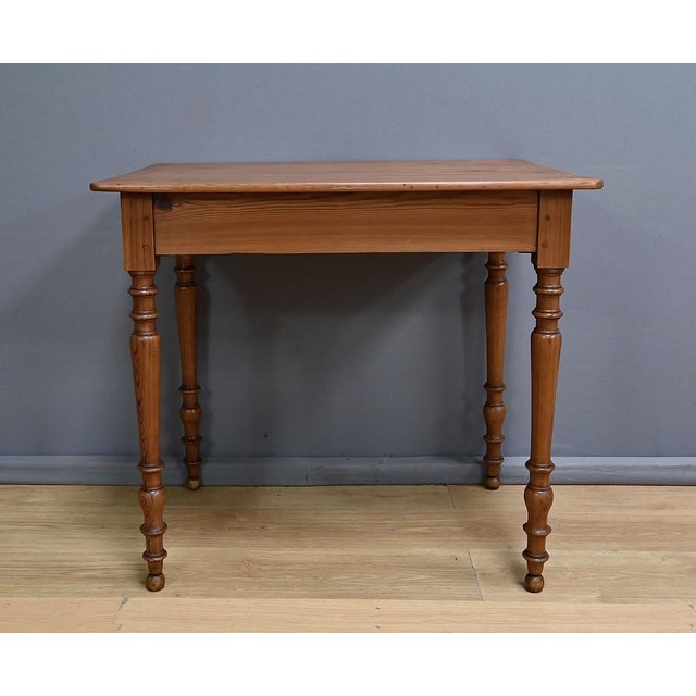 Small Louis-Philippe Style Pitch Pine Desk Table, Early 20th Century For Sale - Image 11 of 18