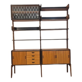 Mid-Century Scandinavian Ergo De Luxe Freestanding Shelving Unit in Teak from Blindheim, 1960s For Sale