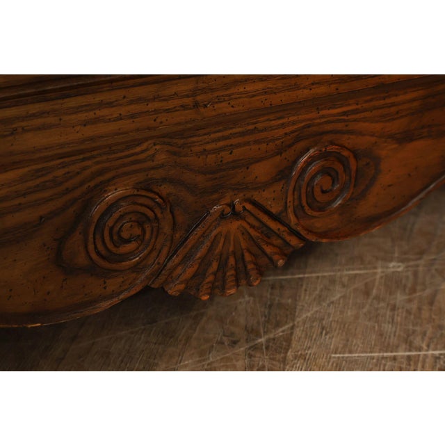 Baker Furniture Company Burl Wood Long Bombe Dresser For Sale - Image 9 of 18