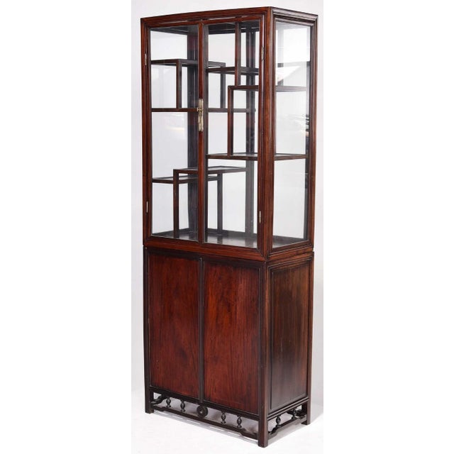 Early 20th Century A Fine Pair of Chinese Hardwood Cabinets For Sale - Image 9 of 10