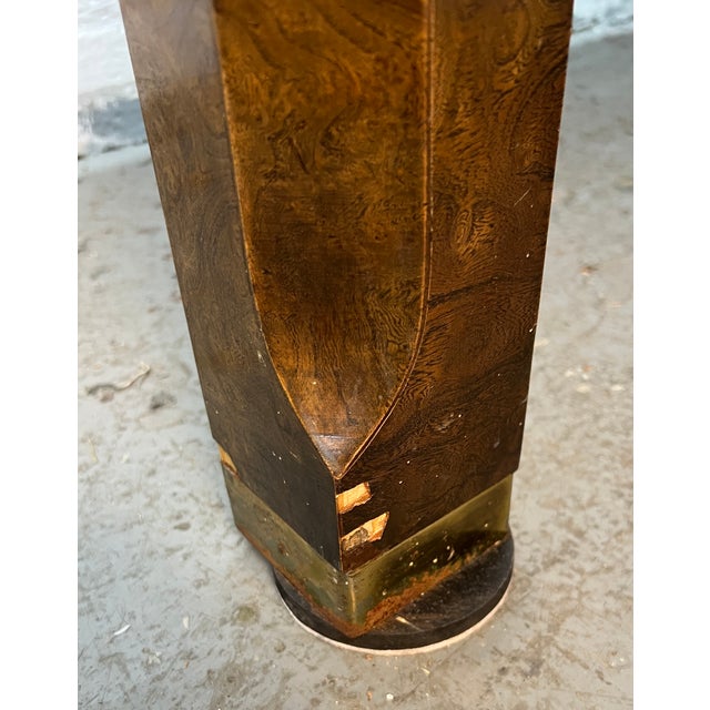 William Doezema for Mastercraft Mid-Century Burl Wood Extension Dining Table Set For Sale - Image 16 of 18