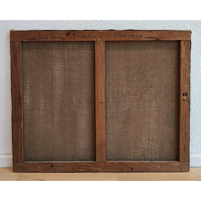 Josef Favre, Printemps à Bernex, Oil on Canvas For Sale - Image 9 of 11