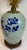 Late 19th Century Blue and White French Porcelain Table Lamp With White Shade For Sale - Image 9 of 14