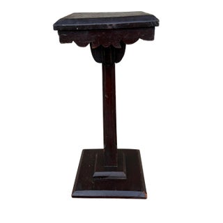 A Neat Antique Painted Pine and Carved Plant Stand or Pedestal Circa 1900 For Sale