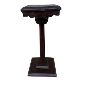 A Neat Antique Painted Pine and Carved Plant Stand or Pedestal Circa 1900