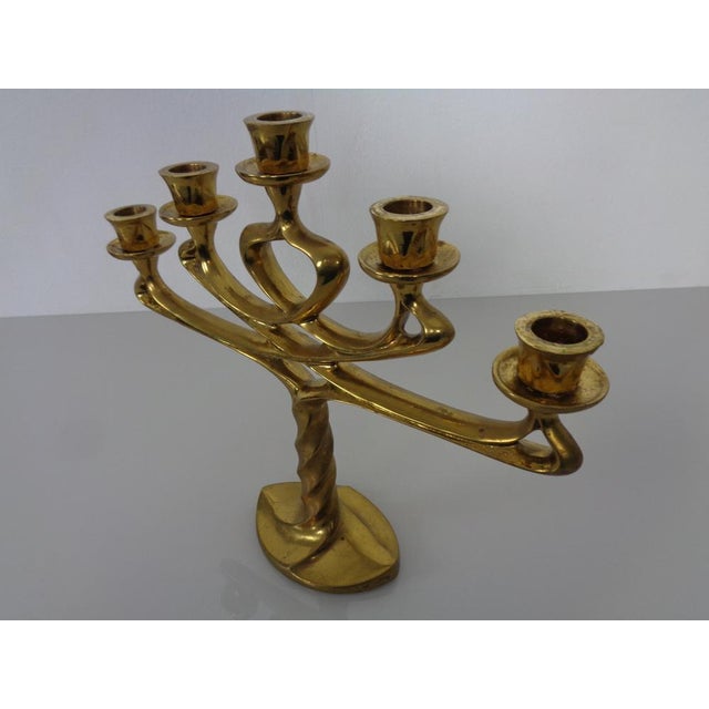 1960s Large Brutalist Bronze Candleholder, Italy, 1960s For Sale - Image 5 of 18
