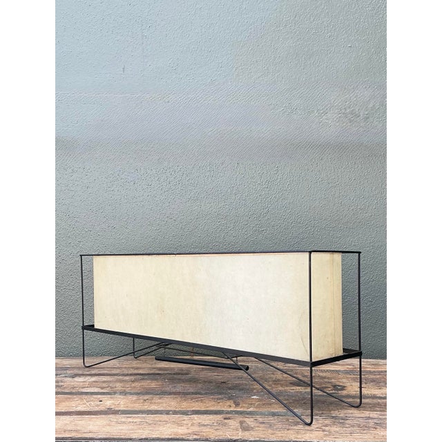 Vintage MCM Long Parchment Table Lamp For Sale - Image 11 of 12