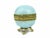 Evans Early 20th Century Robin Blue Evans Guilloche Enamel & Brass Egg-Shaped Box For Sale - Image 4 of 10