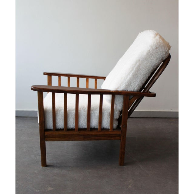 Cream Arts & Crafts Reclining Armchair from Morris, United Kingdom, 1940s For Sale - Image 8 of 12