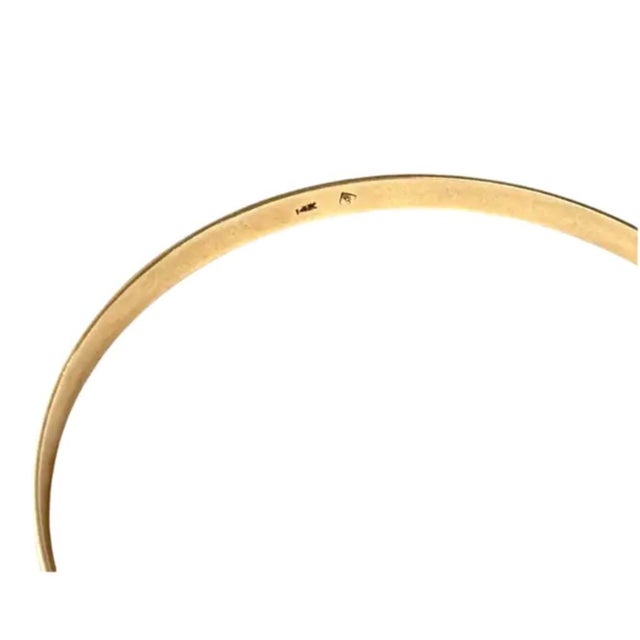 Late 20th Century 14k Gold Bangle Bracelet Vintage For Sale - Image 5 of 8