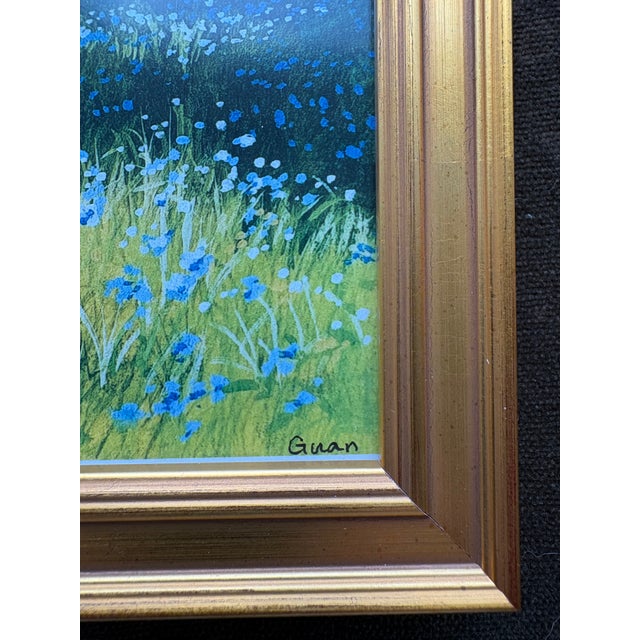 Contemporary Contemporary Texas Bluebonnets in Meadow in Custom Frame For Sale - Image 3 of 5