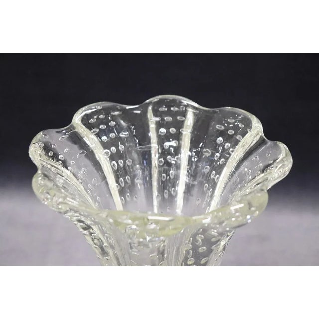 Murano Glass Vase attributed to Ercole Barovier for Seguso, 1950s For Sale - Image 8 of 9