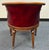 Burgundy Louis XVI Style Leather Barrel Back Library Chair For Sale - Image 8 of 12