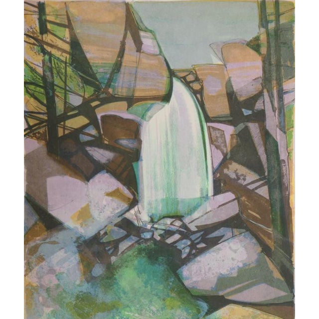 Camille HILAIRE (1916-2004) Alsace, The Nideck Waterfall, 1975 Original color lithograph Signed in pencil On Japanese...