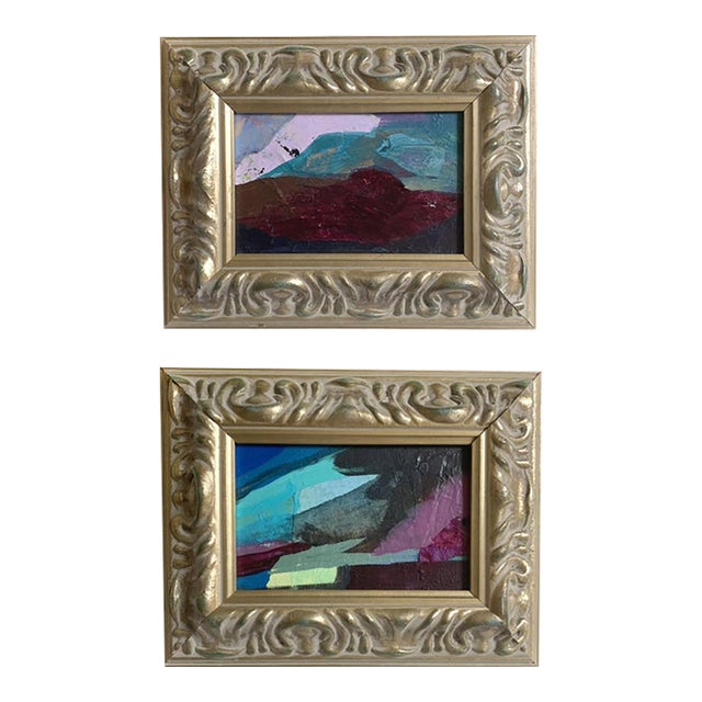 "Northern Lights" Painting Pair by Jessalin Beutler For Sale
