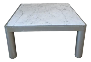 Vintage Artifort Dutch Marble Aluminium Coffee Table by Kho Liang Ie, 1974