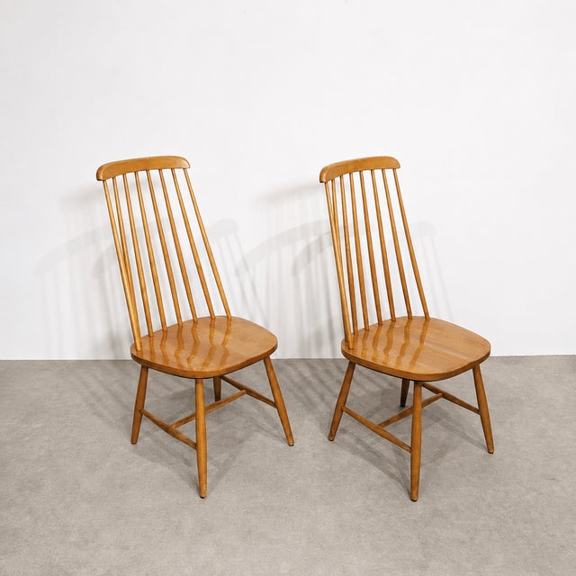Vintage Scandinavian Wood Chairs, 1960s, Set of 4 For Sale - Image 6 of 9