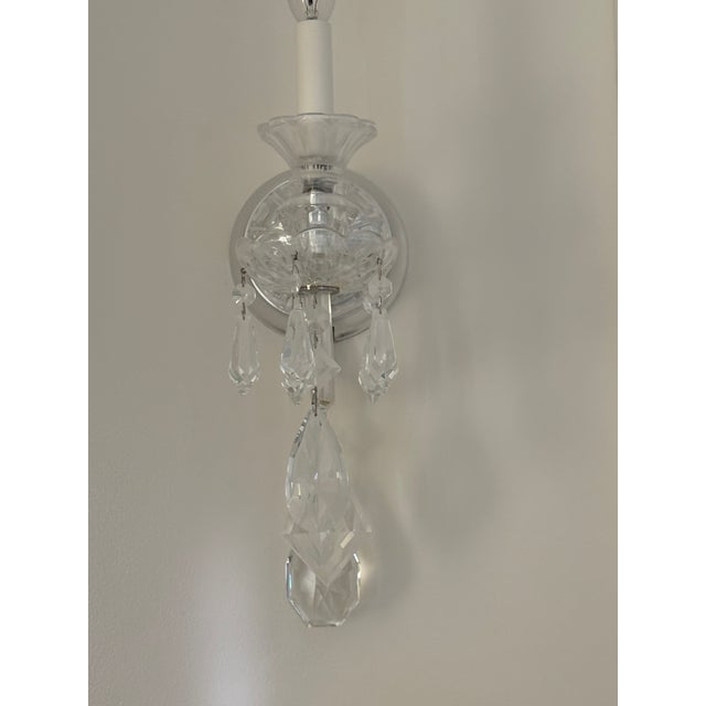 Vintage Schonbek Crystal Sconce Chandelier- Each With an Ownership Document - 4 Available For Sale In San Diego - Image 6 of 8