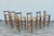 1970s Set of 6 Danish Modern Style Solid Wood Bar Stools With Woven Rush Seats For Sale - Image 4 of 12