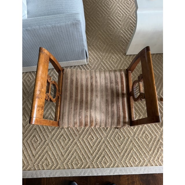 Biedermeier Swedish Biedermeier Golden Birch Music Bench - 1800s For Sale - Image 3 of 3