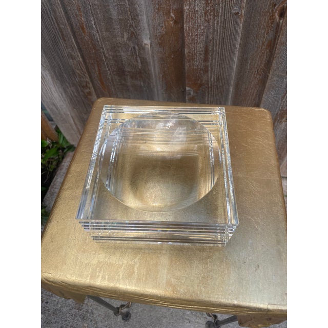 Tizo Clear Cut Crystal Bowl For Sale - Image 4 of 5