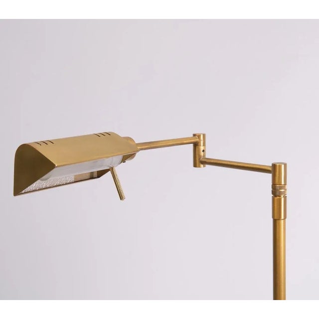 Halogen Brass Swing Arm Floor Lamp, Germany, 1980s For Sale - Image 6 of 10