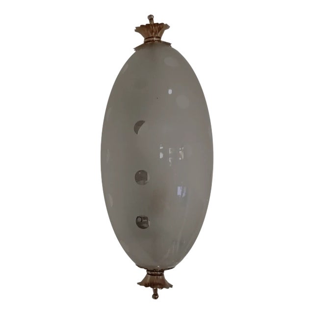 Murano Glass and Brass Wall Lamp by Paolo Venini for Venini, Italy, 1940s For Sale