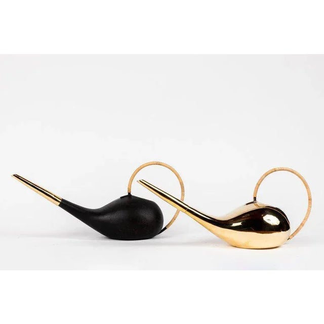 Carl Auböck #3632 Watering Can in Patinated Brass and Cane For Sale - Image 10 of 12