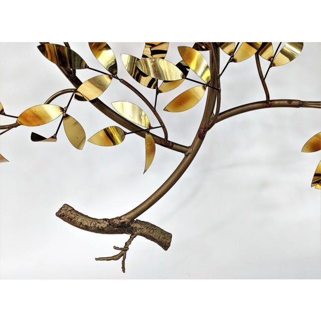 Vintage Curtis Jere Attributed Tree of Life Brass Wall Sculpture For Sale - Image 12 of 13