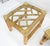 Pair Thick Bamboo Glass Top Rectangle Glass Top End Side Lamp Tables MINT For Sale - Image 10 of 18