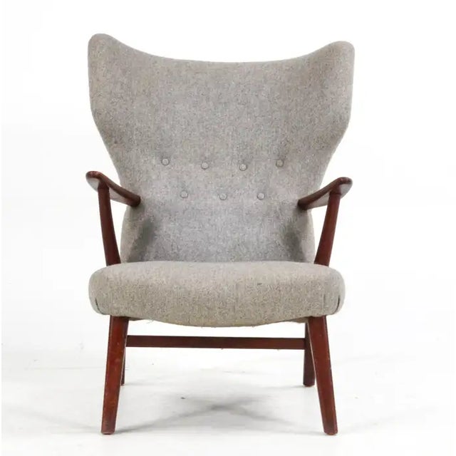 Sublime lounge chair from Danish midcentury era very similar to the iconic model "Pragh" designed by Ib Madsen and Acton...