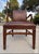 Brown Set of 4 Vintage 1990s Gunlocke Georgian Style Brown Vinyl Armchairs For Sale - Image 8 of 18
