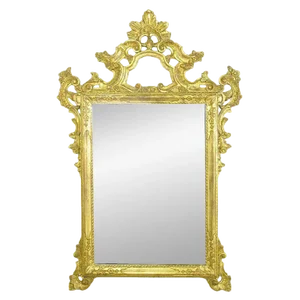 Large Italian Carved and Gilt Wood Rococo Mirror