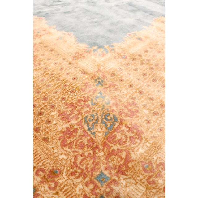 Traditional Pasargad Home Antique Kerman Wool Area Rug-11' 9" X 13' 8" , L. Blue For Sale - Image 3 of 6