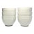 Bee & Willow “Milbrook, White” Set of 6 Ceramic Coupe All Purpose Bowls For Sale