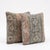 Boho Chic Blue Oushak Rug Pillow Cover 20'' X 20'' - Set of Two For Sale - Image 3 of 4