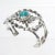 Vintage Native American Navajo Silver & Turquoise Cuff Bracelet For Sale In Philadelphia - Image 6 of 11