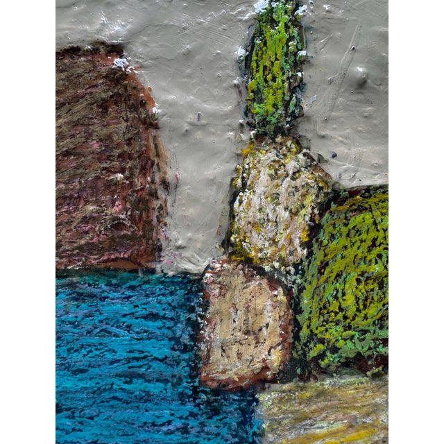 Orange "Creek 1999" Original Mixed-Media Abstract on Panel by Zac Woodiel For Sale - Image 8 of 8