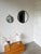 Round Brutalist Wrought Iron Mirror with Nails, 1960s For Sale - Image 4 of 18