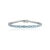 Metal Blue Topaz & Diamond Tennis Bracelet For Sale - Image 7 of 8