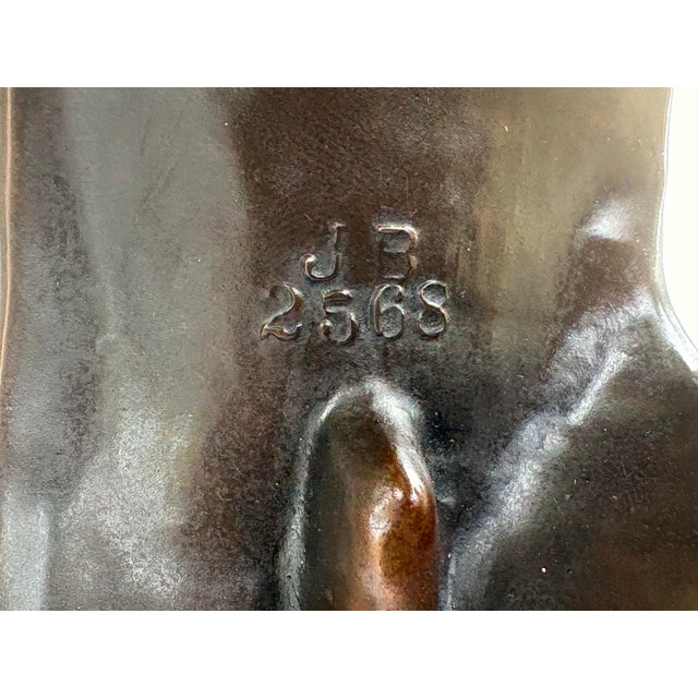 Bronze Vintage Bronze Finish Hunting Dog Sculpture, Mid-Century Sporting Decor For Sale - Image 8 of 8