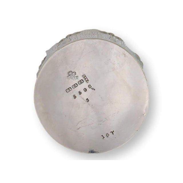 A refined Victorian Art Nouveau tea caddy by Atkins Brothers, hallmarked on the underside and dating to the late 19th...