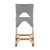 Wood Creanly 25.25 in. Seat Height Rectangular Rattan Counter Stool with Back, Black For Sale - Image 7 of 9