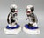 Antique Staffordshire Style Porcelain Spaniel Dog Figurines on Cobalt Blue Cushions - A Pair | Traditional, Victorian, English Country For Sale - Image 9 of 12