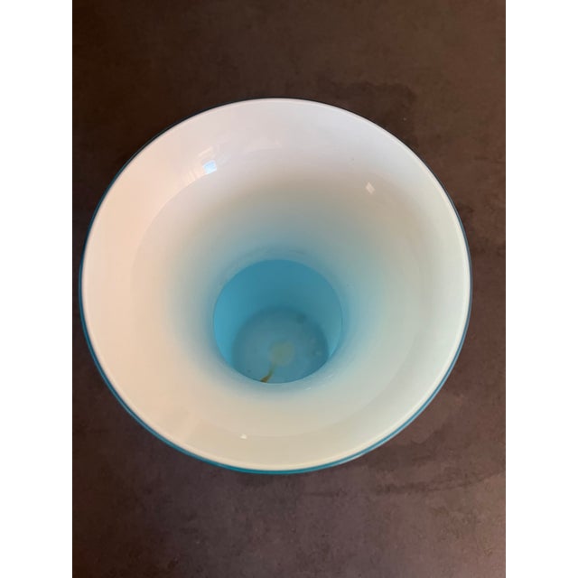 Blue Vintage Vase in Blue from Venini, 1990s For Sale - Image 8 of 10
