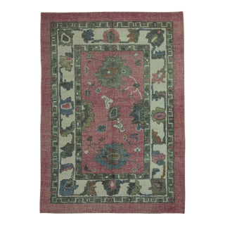 Turkish Oushak Rug 5'3" x 7'4" #19190 For Sale
