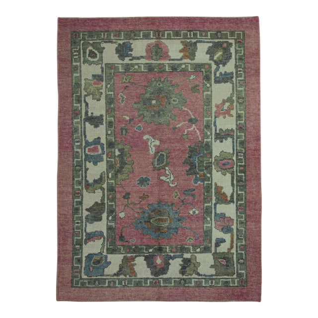 Turkish Oushak Rug 5'3" x 7'4" #19190 For Sale